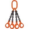 CM 1/2"x13' Type QOSL 4-Leg Grade 100 Chain Sling (Self-Locking Hooks)