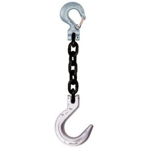 Crosby 1/4" x 5' Type SSF 1-Leg Grade 100 Chain Sling (Sling Hook / Foundry Hook)