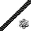3/16" 7x19 Black Galvanized Aircraft Cable - Per Foot