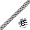 1/16" 7x7 Galvanized Aircraft Cable - Per Foot
