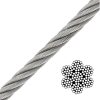7/32" 7x19 Galvanized Aircraft Cable - Per Foot