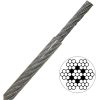 1/16-1/8"x250' 7x7 Vinyl Coated Galvanized Aircraft Cable - Clear