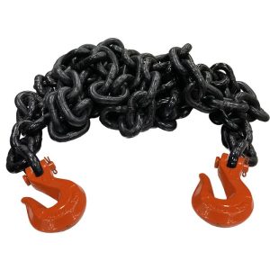 1/4" x 8' Grade 80 Binder Chain with Grab Hooks - Made in the USA