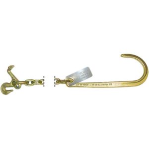 Grade 70 Grab/T Hooks & 15" J Hook Chain 5/16" x 8'