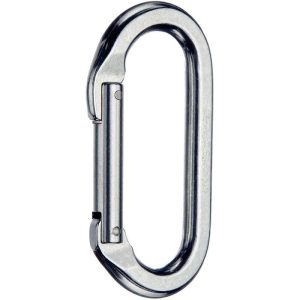 SMC Oval Straight Gate Aluminum Carabiner - Non-Locking - Silver
