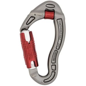 DMM Revolver Aluminum Carabiner (2-Stage Locking) - Titanium/Red