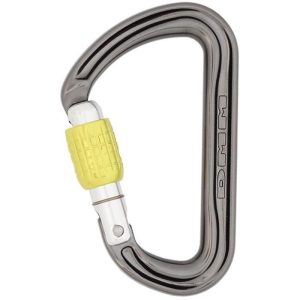 DMM Shadow Aluminum Carabiner (Screw Locking) - Titanium/Lime