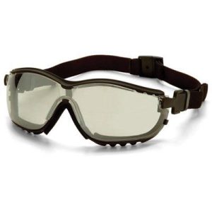 Pyramex V2G Safety Glasses - Clear Mirror Lens, Anti-Fog Coating